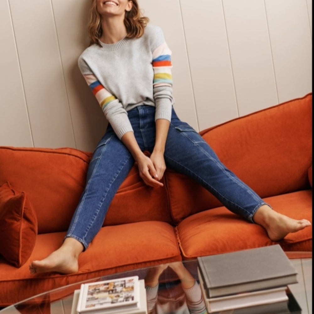 Boden Lennox Relaxed Jumper In Grey Melange